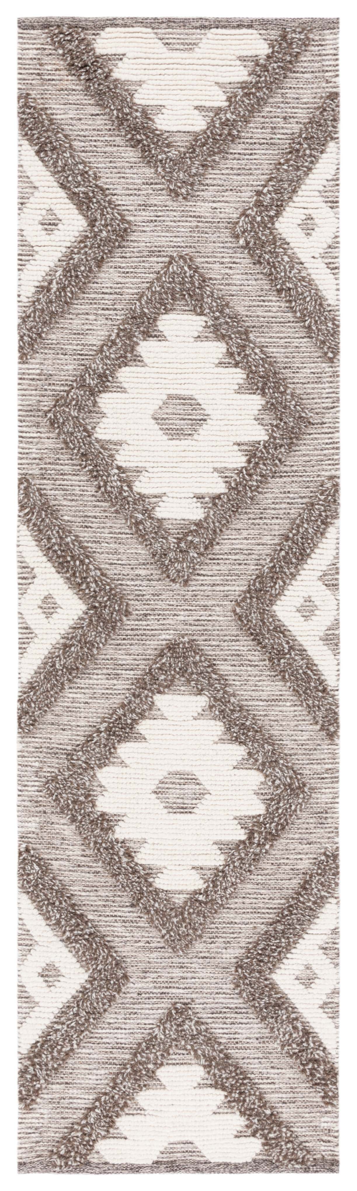 Diamond Runner Rug SAFAVIEH Natura Regena Diamond Runner Rug, Dark Grey/Ivory, 2'3