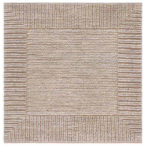 SAFAVIEH Natura Robena Bordered Area Rug, Taupe, 6' x 6' Square