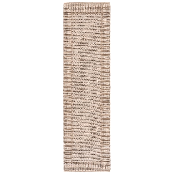 SAFAVIEH Natura Robena Bordered Runner Rug, Taupe, 2'3" x 8'