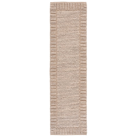 SAFAVIEH Natura Robena Bordered Runner Rug, Taupe, 2'3" x 8'