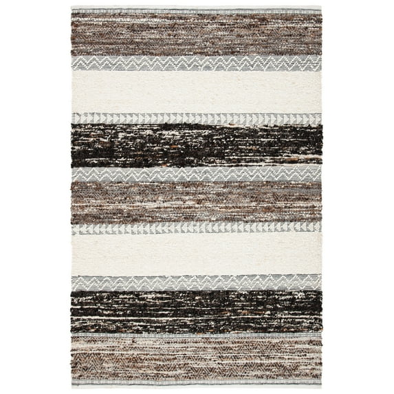 SAFAVIEH Natura Roman Striped Area Rug, Brown/Ivory, 4' x 6'
