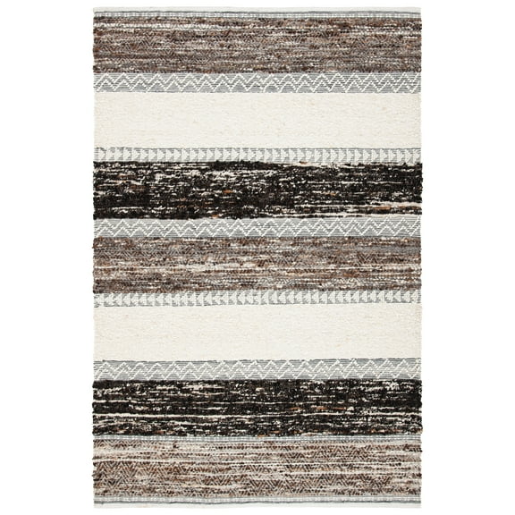 SAFAVIEH Natura Roman Striped Area Rug, Brown/Ivory, 4' x 6'