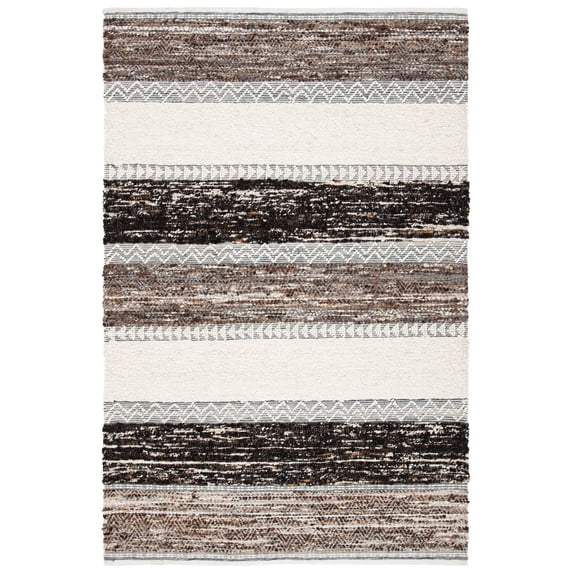 SAFAVIEH Natura Roman Striped Area Rug, Brown/Ivory, 5' x 8'