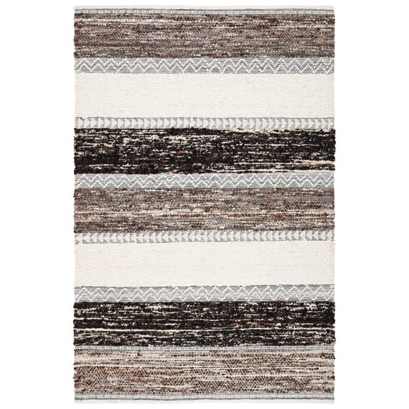 SAFAVIEH Natura Roman Striped Area Rug, Brown/Ivory, 5' x 8'