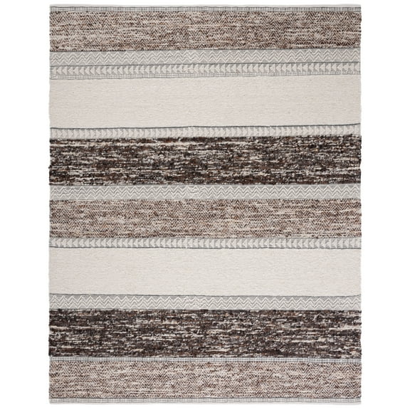 SAFAVIEH Natura Roman Striped Area Rug, Brown/Ivory, 8' x 10'