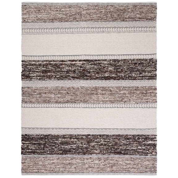 SAFAVIEH Natura Roman Striped Area Rug, Brown/Ivory, 9' x 12'