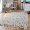 thumbnail image 1 of SAFAVIEH Natura Roxanne Geometric Striped Area Rug, Blue/Ivory, 4' x 6', 1 of 9