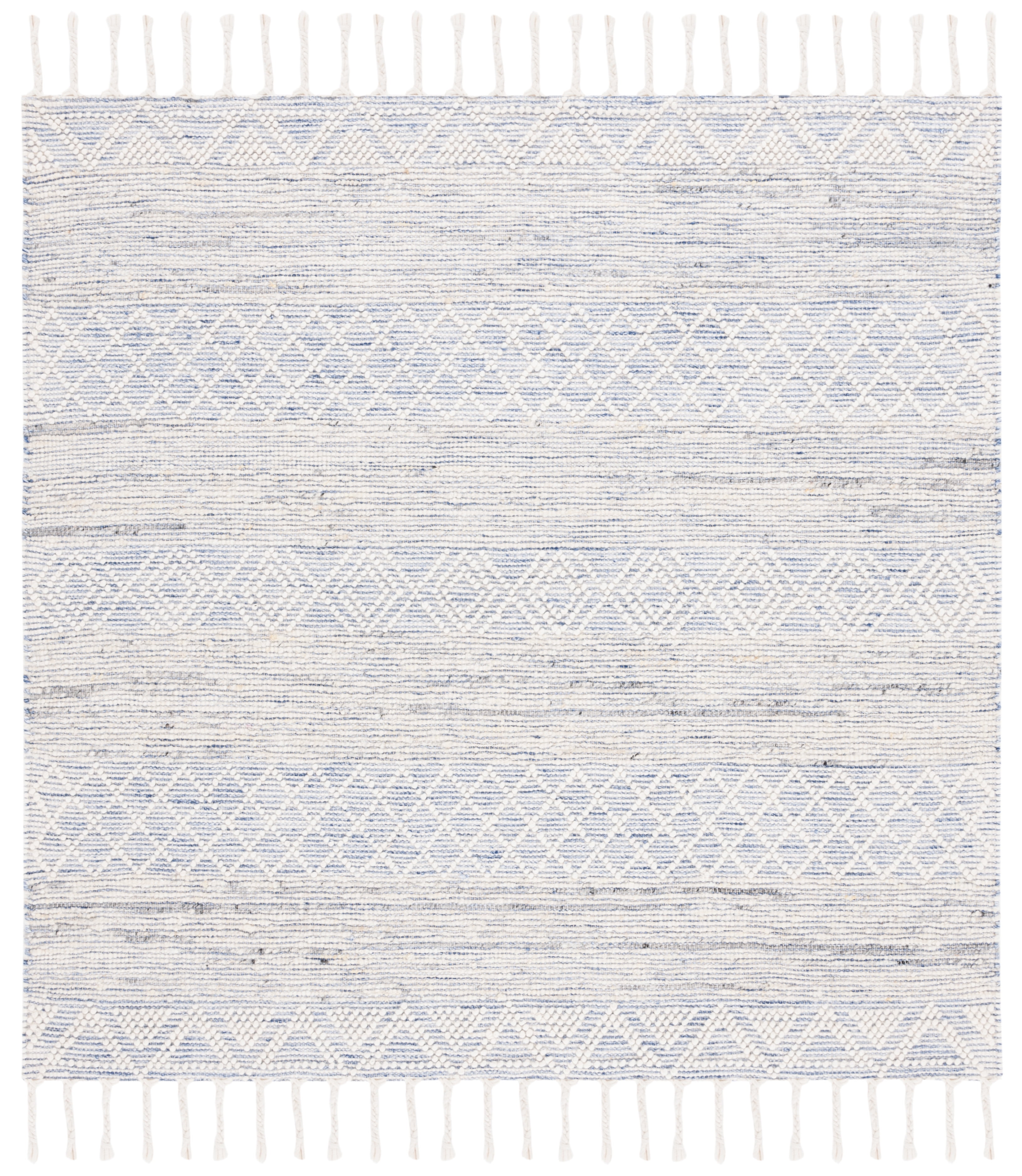 Ivory Coast Elegance Handwoven Wool 6' Square Area Rug