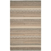 SAFAVIEH Natura Rylan Braided Striped Wool Area Rug, Beige, 5' x 8'