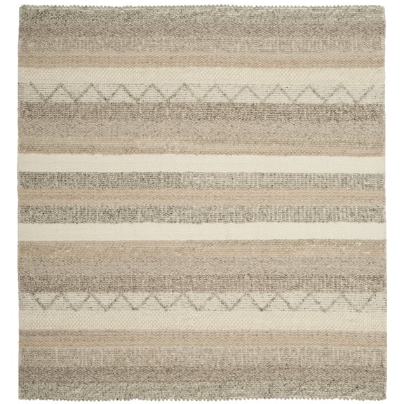 SAFAVIEH Natura Rylan Geometric Area Rug, Beige, 7' x 7' Square