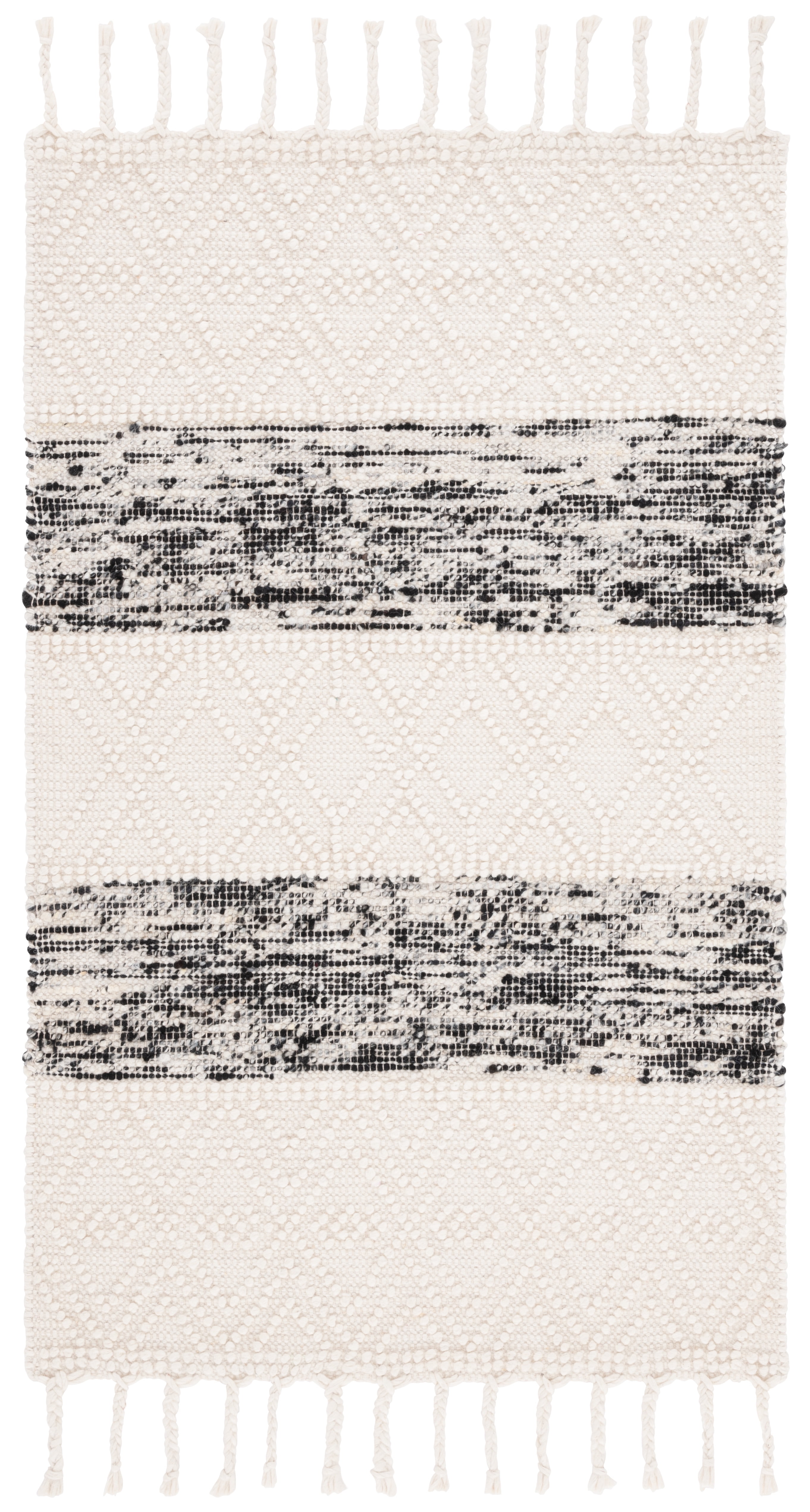 SAFAVIEH Natura Salvador Southwestern Area Rug, Ivory/Black, 4' x 6'