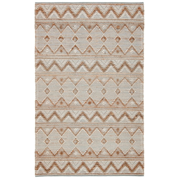 SAFAVIEH Natura Serenity Geometric Area Rug, Natural/Ivory, 4' x 6'