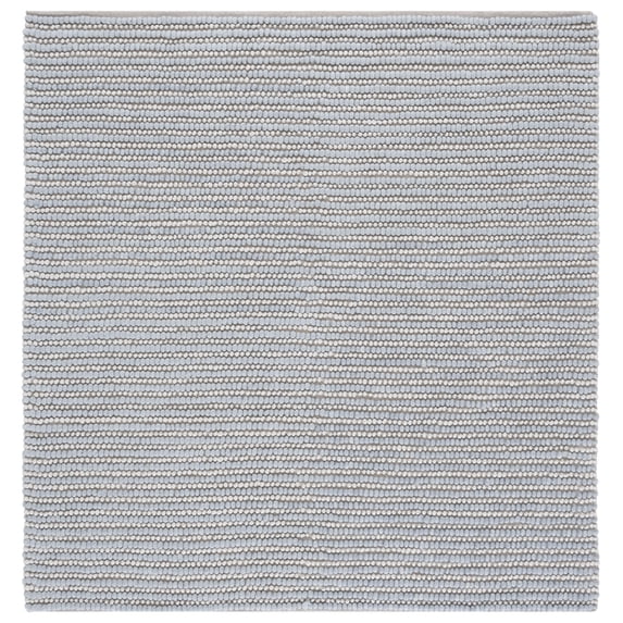 SAFAVIEH Natura Shannon Geometric Area Rug, Light Blue/Ivory, 6' x 6' Square