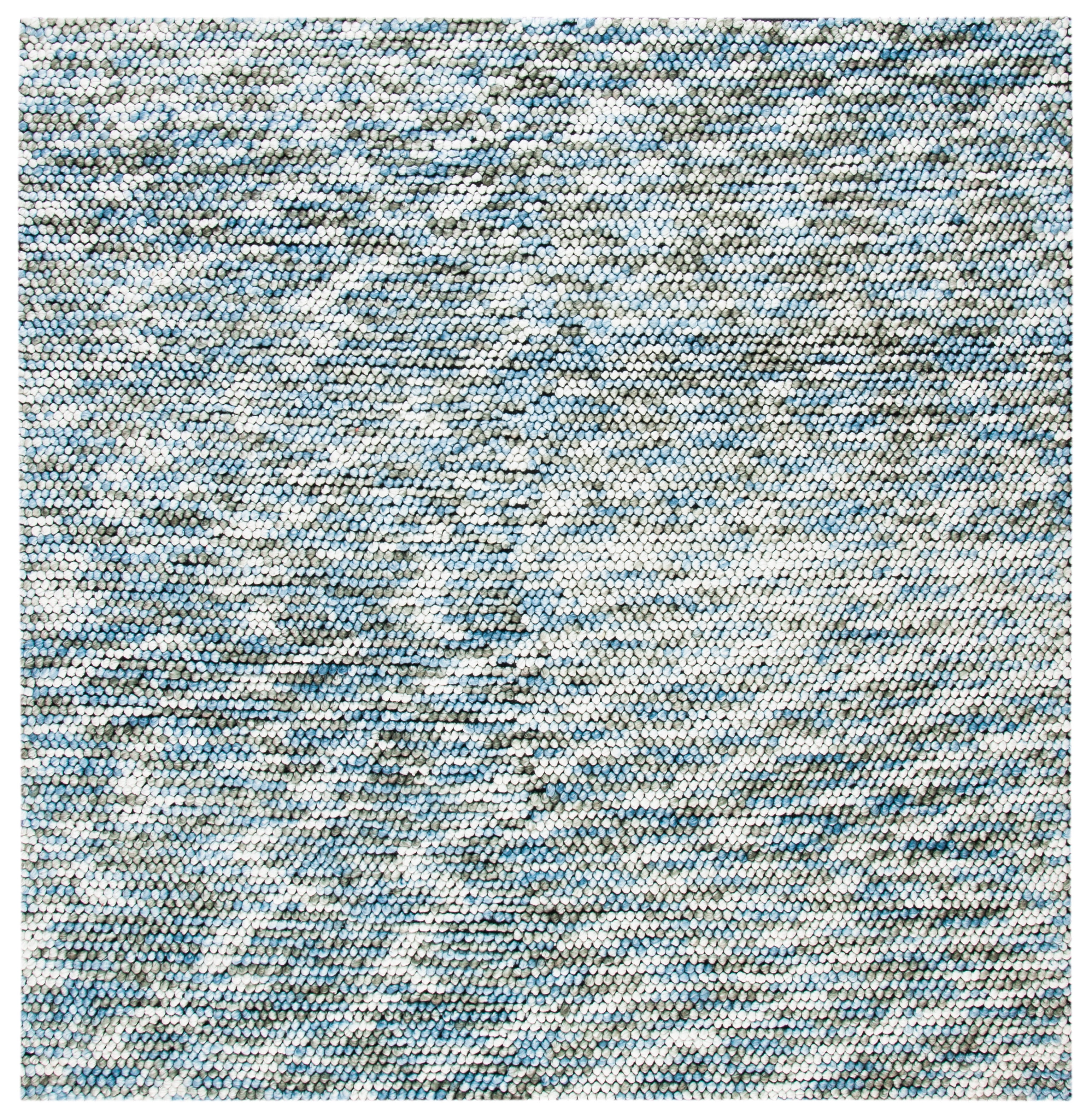 SAFAVIEH Natura Shelby Abstract Area Rug, Blue/Ivory, 6' x 6' Square