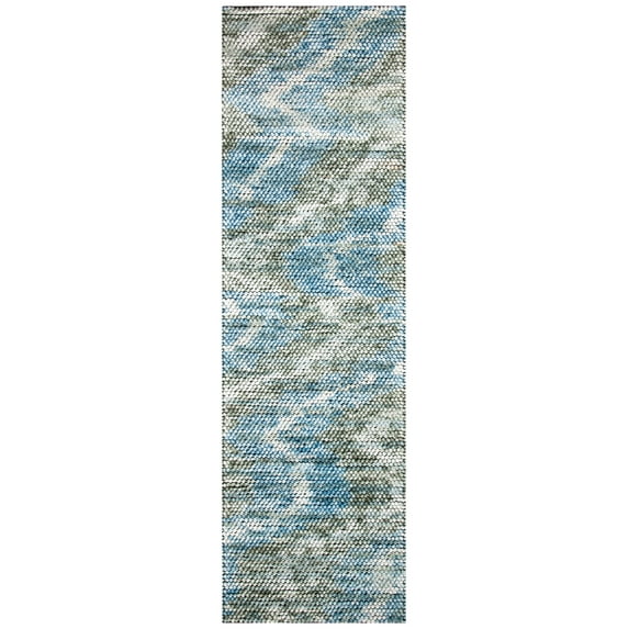 SAFAVIEH Natura Shelby Abstract Runner Rug, Blue/Ivory, 2'3" x 8'