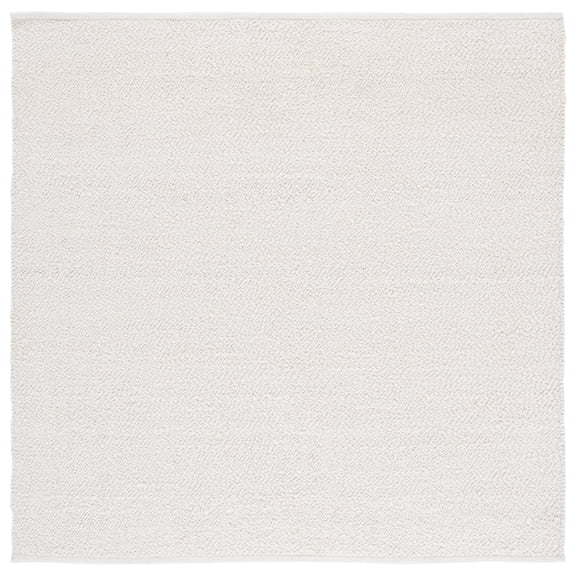 SAFAVIEH Natura Stephanie Distressed Wool Area Rug, Ivory, 6' x 6' Square