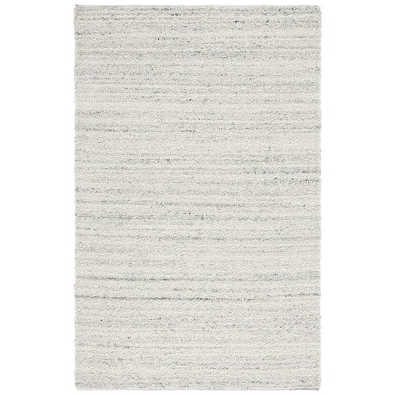 SAFAVIEH Natura Stephanie Distressed Wool Area Rug, Light Gray, 5' x 8'