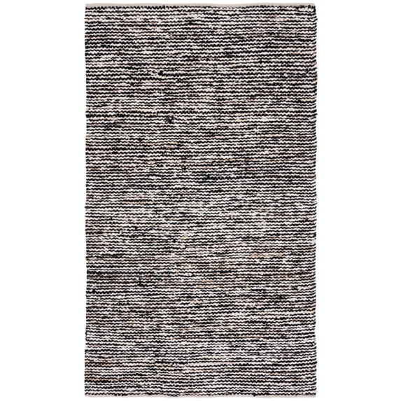 SAFAVIEH Natura Stephen Distressed Area Rug, Black/Ivory, 3' x 5'