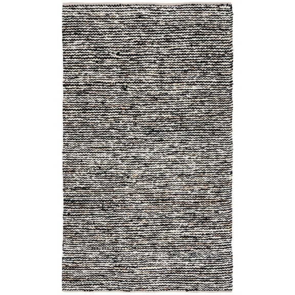 SAFAVIEH Natura Stephen Distressed Area Rug, Black/Ivory, 8' x 10'