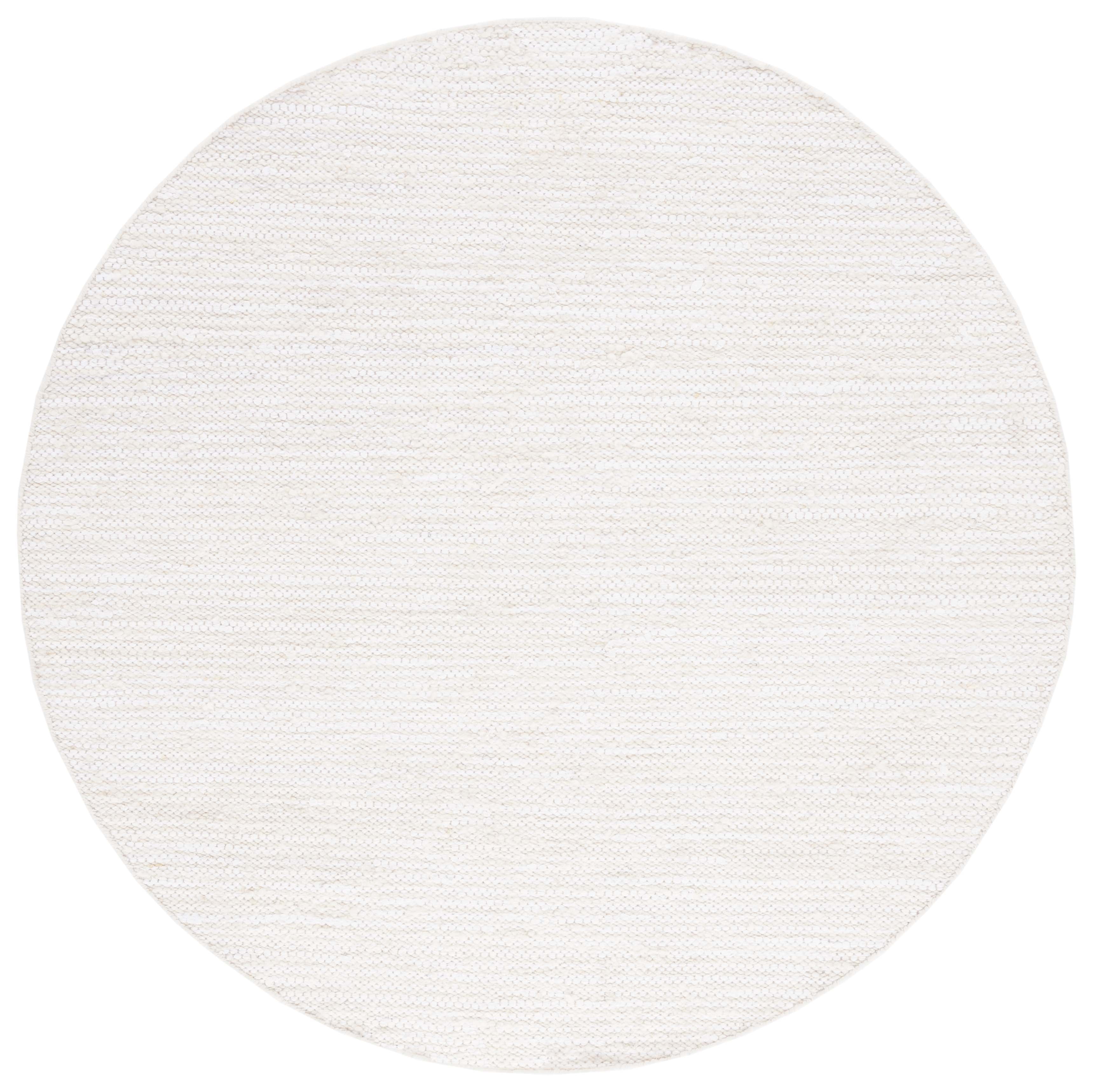 SAFAVIEH Natura Stephen Distressed Area Rug, Ivory/Beige, 6' x 6' Round