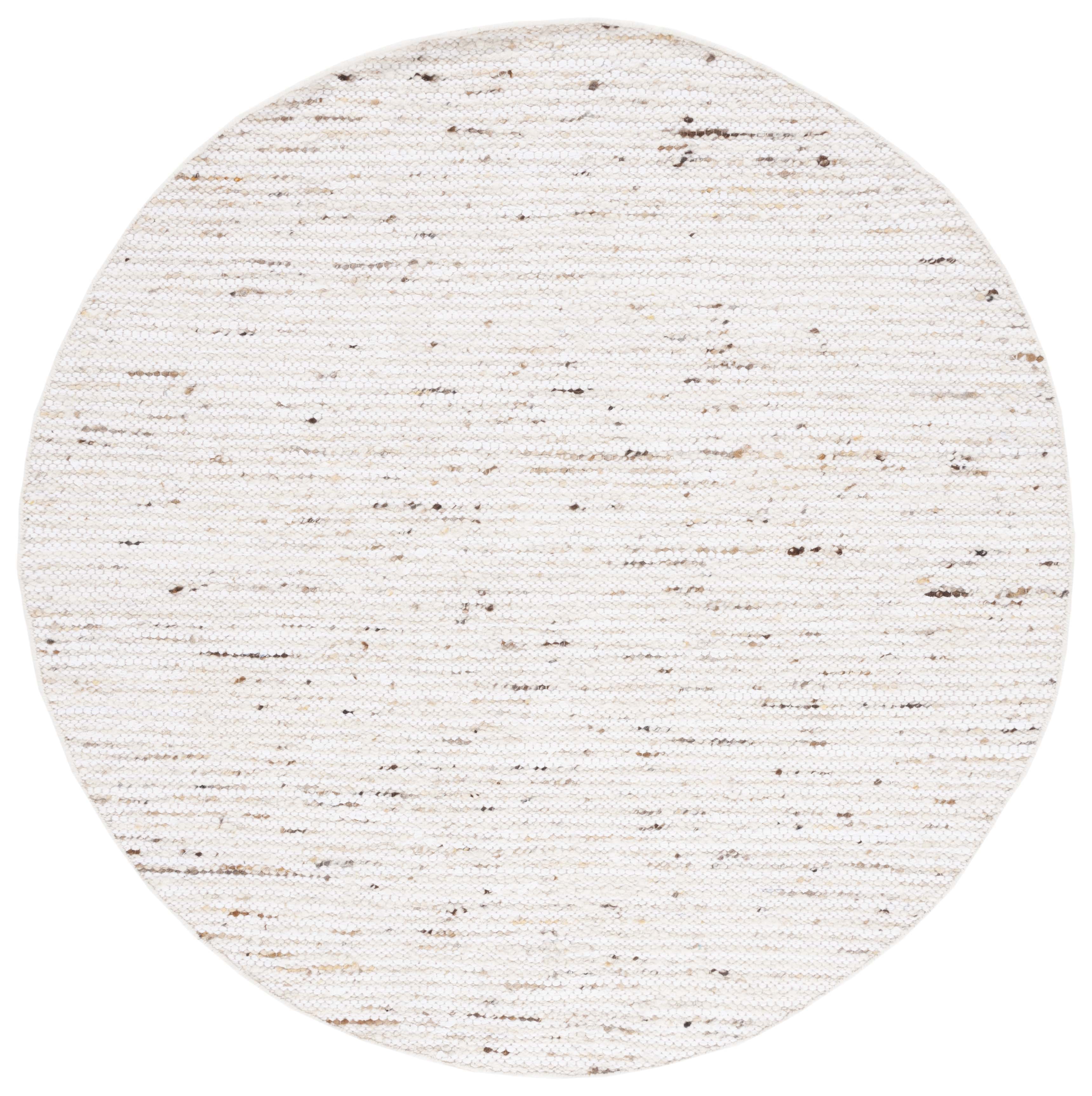 SAFAVIEH Natura Stephen Distressed Area Rug, Ivory/Gold, 6' x 6' Round