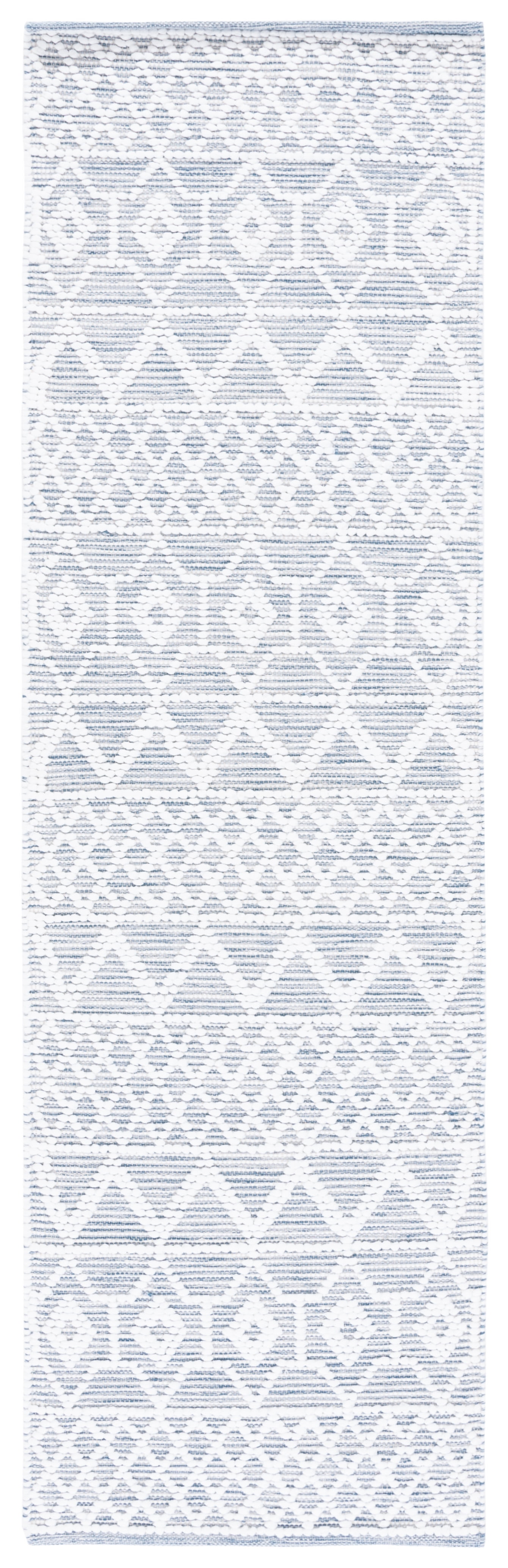 SAFAVIEH Natura Talisha Geometric Runner Rug, Blue/Ivory, 2'3" x 8'