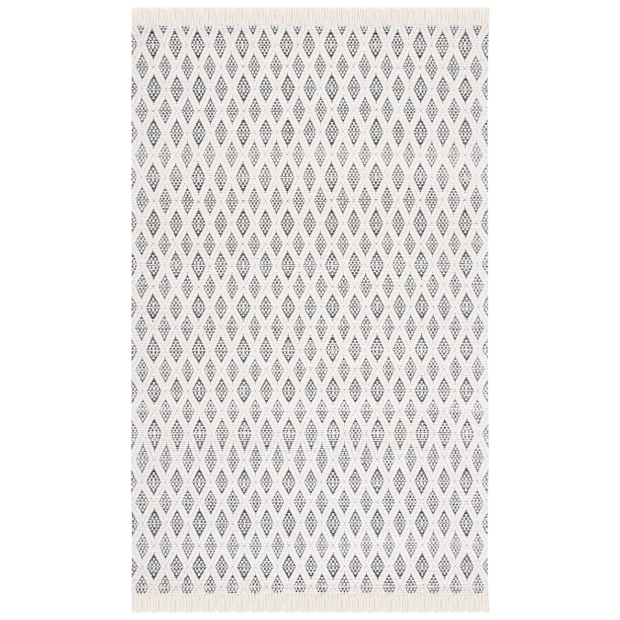 Hand-Tufted Artisan Wool Rectangular Rug 4' x 6' - Black