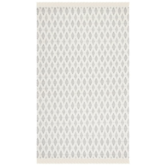 SAFAVIEH Natura Tamaya Geometric Area Rug, Ivory/Grey, 8' x 10'