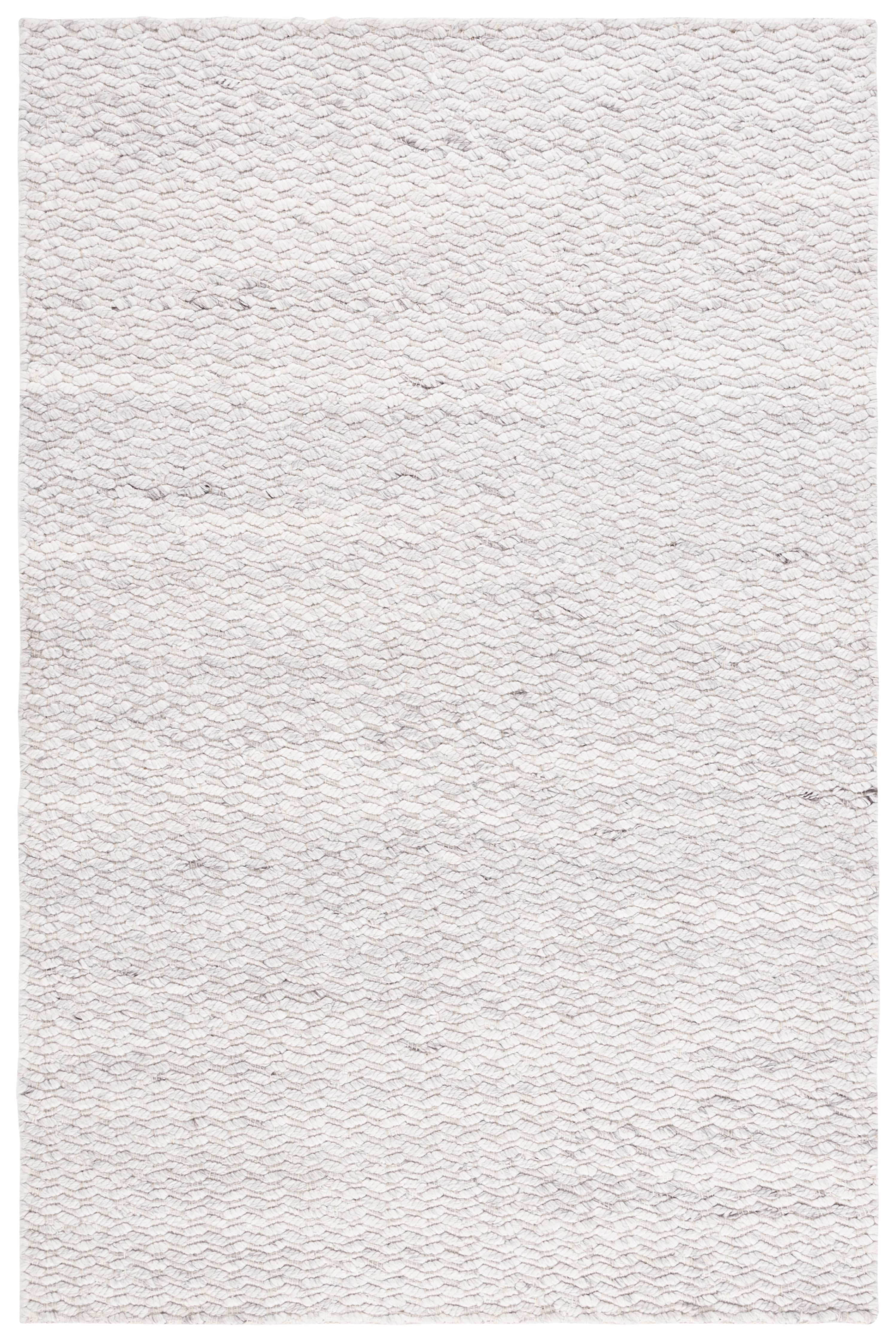 Handmade Silver Flat Woven Rectangular Synthetic Area Rug 3' x 5'