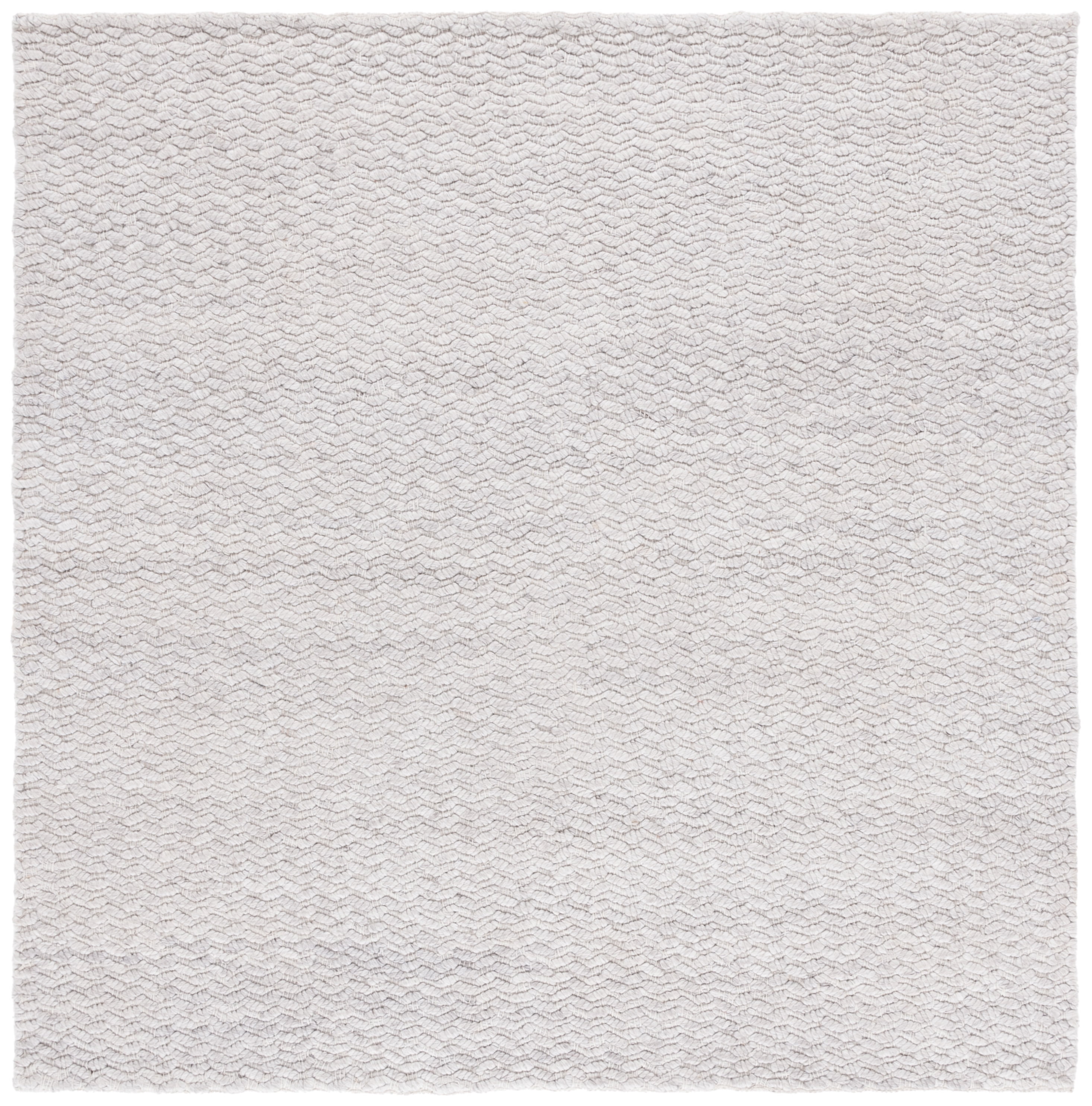 SAFAVIEH Natura Thaddeus Solid Area Rug, Silver, 6' x 6' Square