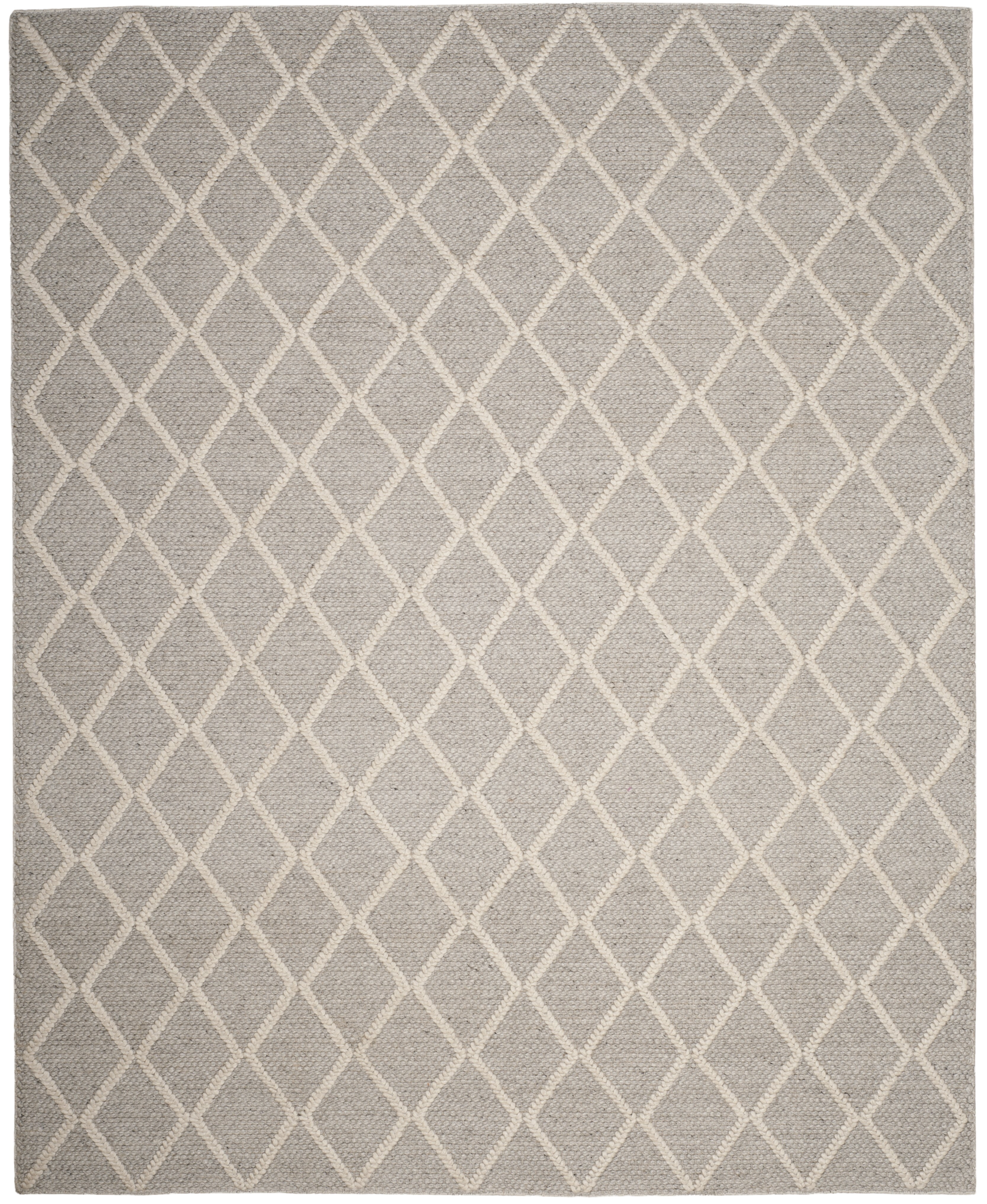 SAFAVIEH Natura Tracery Geometric Area Rug, Silver/Ivory, 12' x 15'
