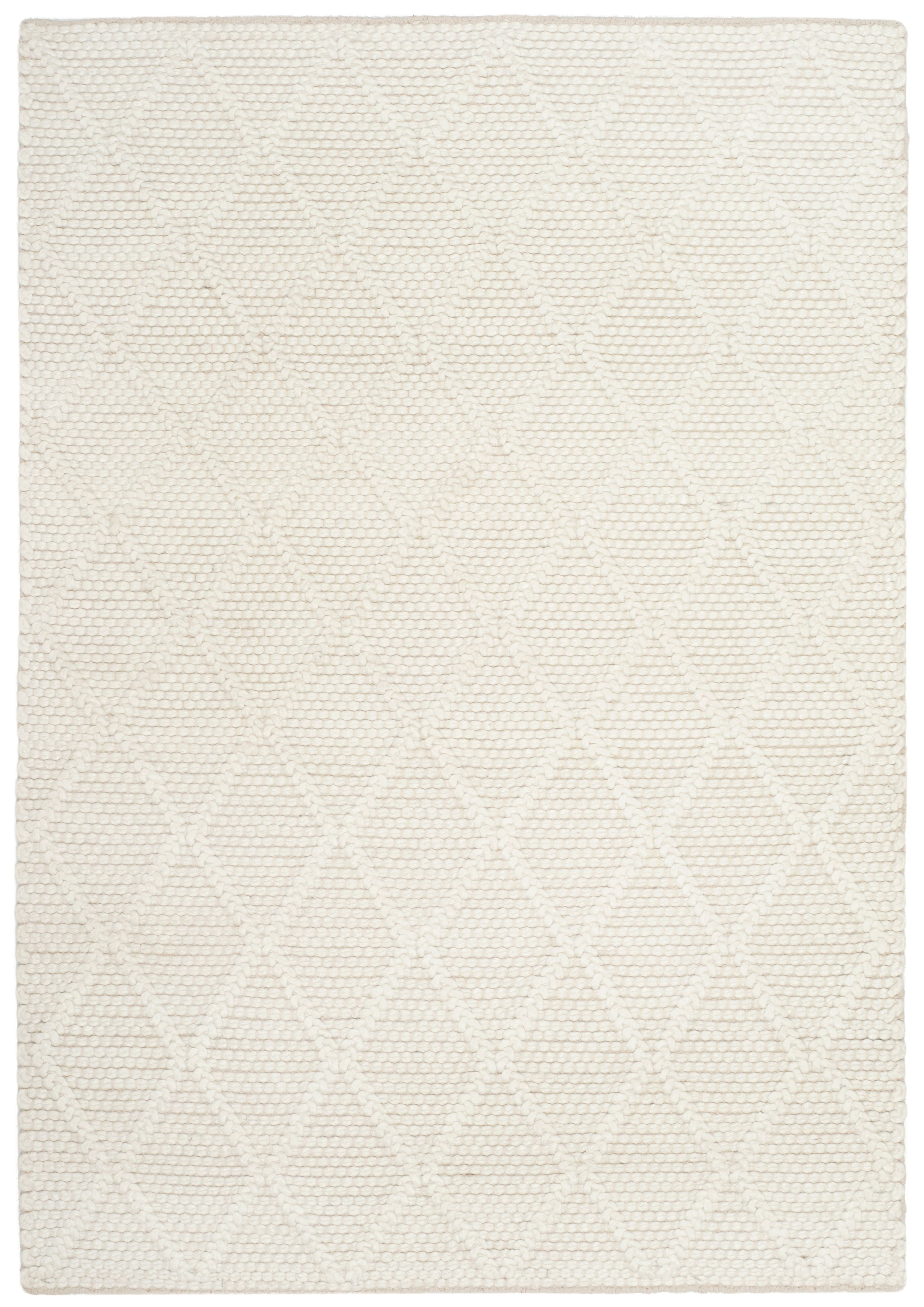 Ivory Hand-Tufted Wool and Viscose 4' x 6' Area Rug