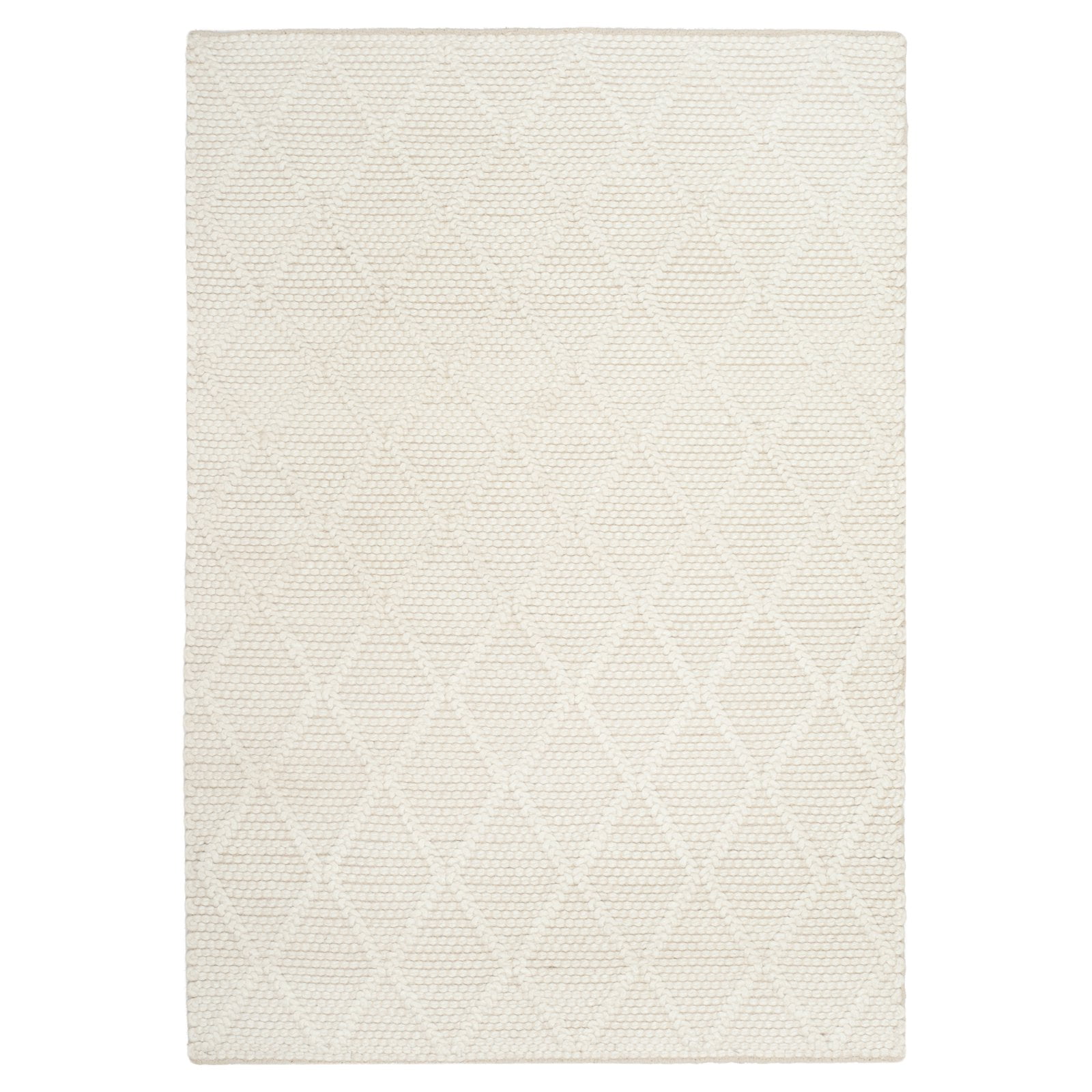 Ivory Hand-Tufted Wool and Viscose 6' x 9' Rug