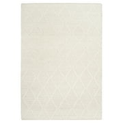 SAFAVIEH Natura Tracery Geometric Diamonds Wool Area Rug, Ivory, 6' x 9'