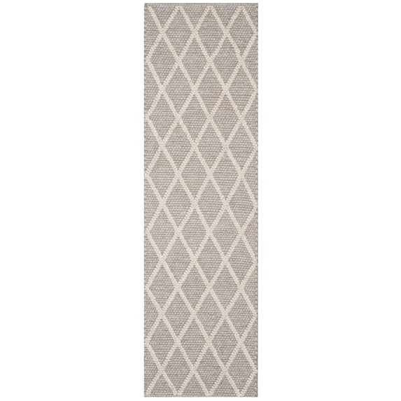 SAFAVIEH Natura Tracery Geometric Runner Rug, Grey, 2'3" x 12'