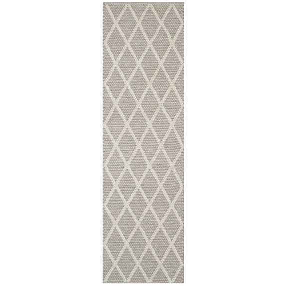 SAFAVIEH Natura Tracery Geometric Runner Rug, Grey, 2'3" x 14'