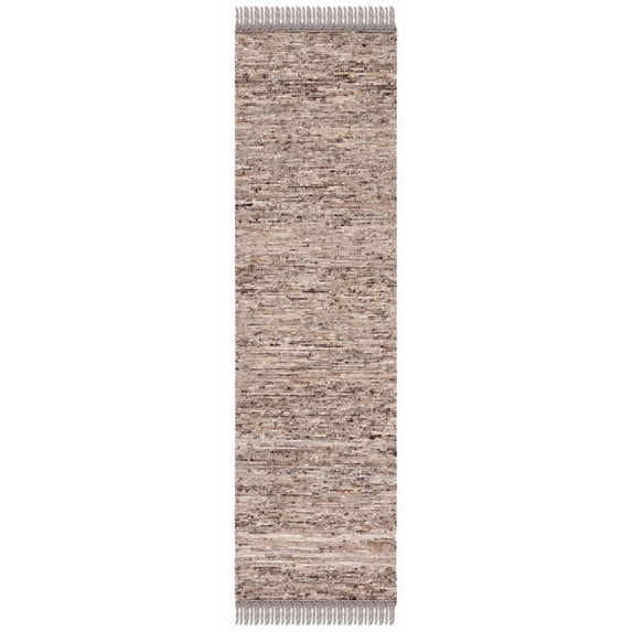 SAFAVIEH Natura Trent Distressed Runner Rug, Brown/Ivory, 2'3" x 8'