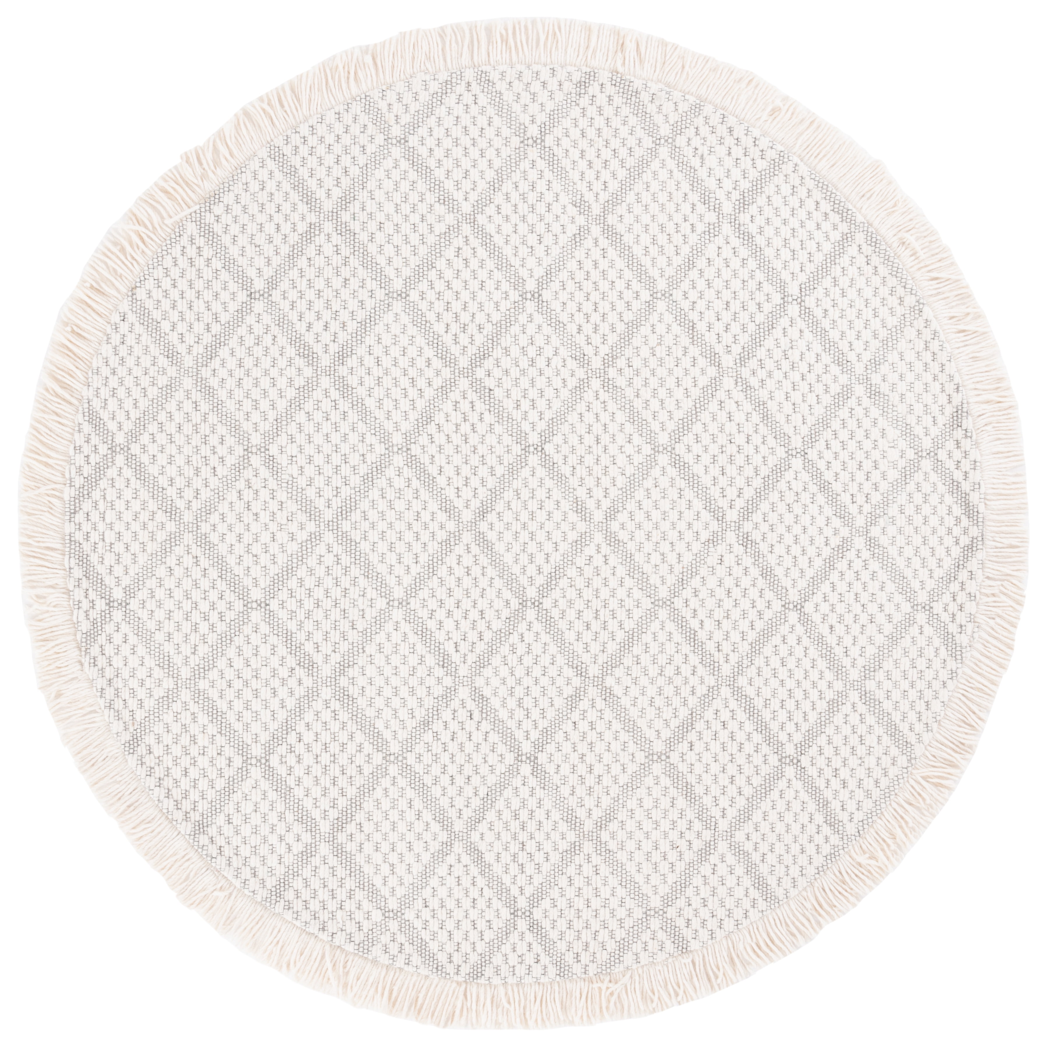 SAFAVIEH Natura Ulric Diamond Area Rug, Ivory/Grey, 6' x 6' Round