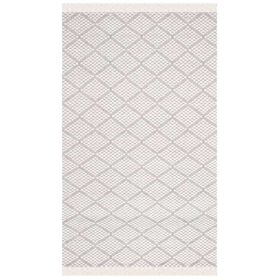 SAFAVIEH Natura Ulric Diamond Area Rug, Ivory/Grey, 6' x 9'