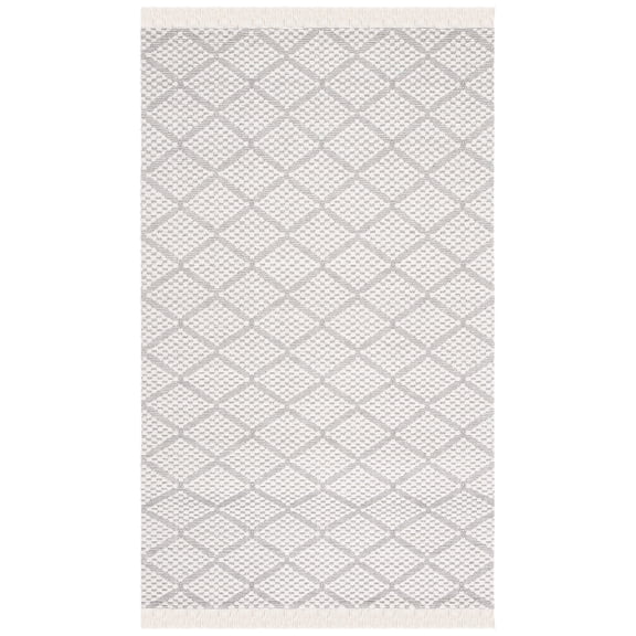 SAFAVIEH Natura Ulric Diamond Area Rug, Ivory/Grey, 6' x 9'