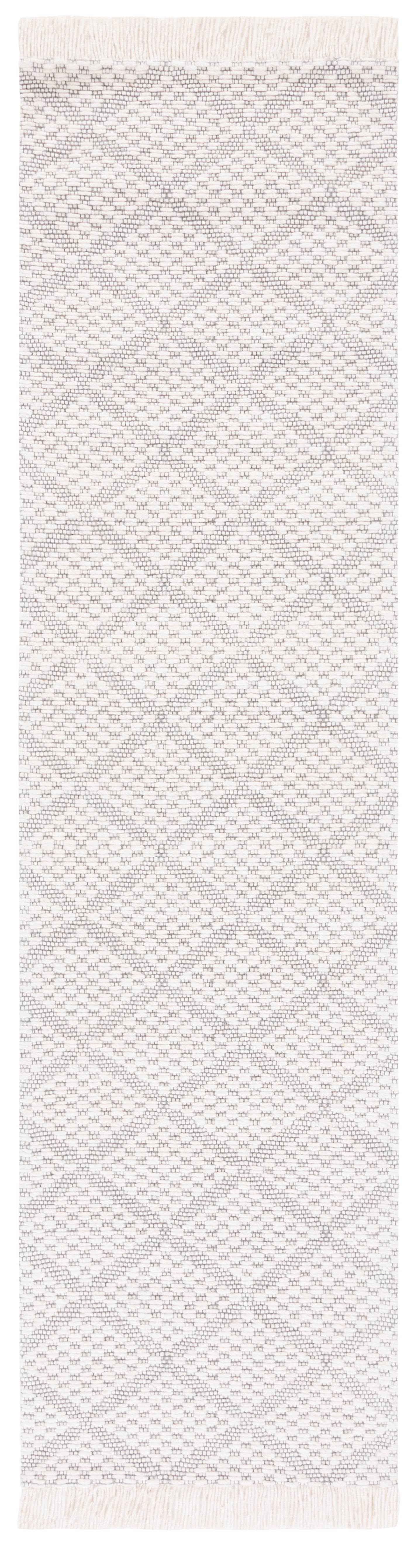 SAFAVIEH Natura Ulric Diamond Runner Rug, Ivory/Grey, 2'3" x 9'