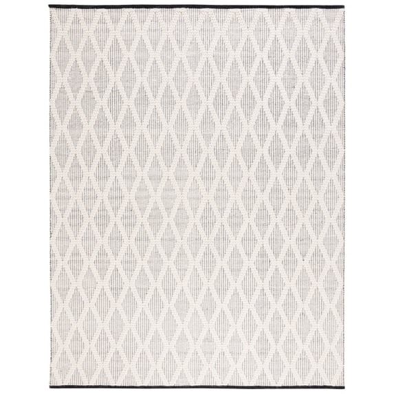 SAFAVIEH Natura Urban Diamond Area Rug, Black/Ivory, 8' x 10'