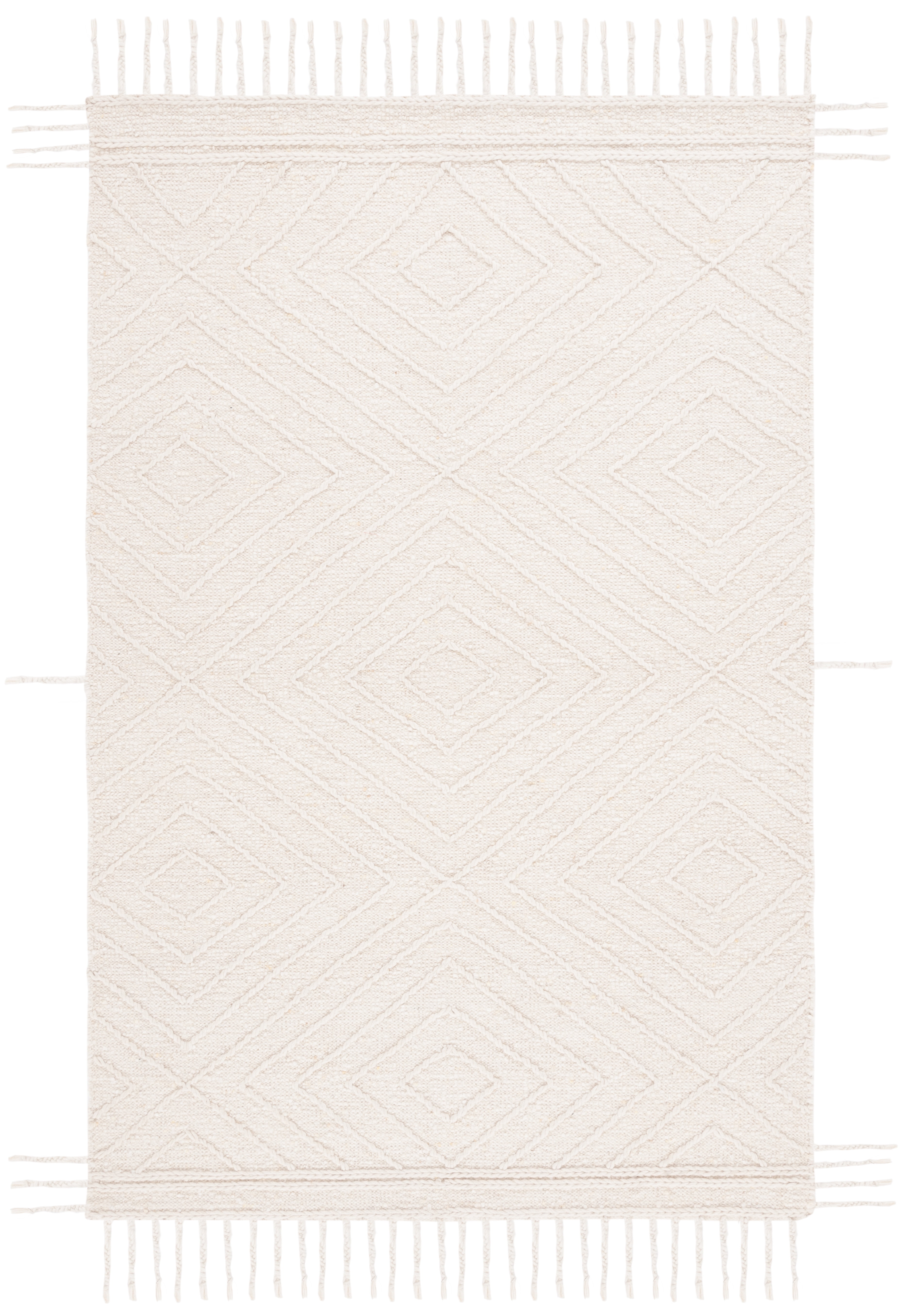 SAFAVIEH Natura Walter Diamond Area Rug, Ivory, 5' x 8'