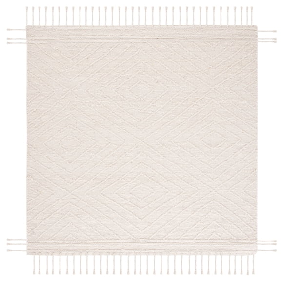 SAFAVIEH Natura Walter Diamond Area Rug, Ivory, 6' x 6' Square