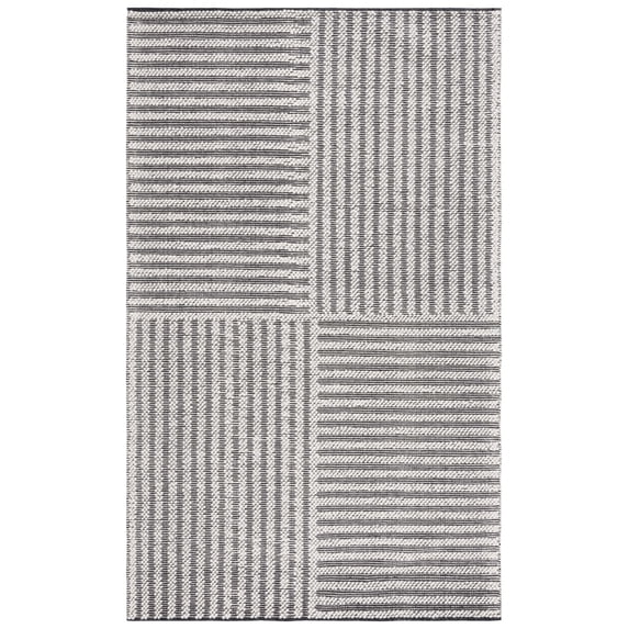 SAFAVIEH Natura Wayra Striped Area Rug, Ivory/Black, 5' x 8'