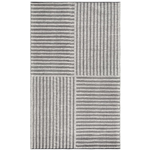 SAFAVIEH Natura Wayra Striped Area Rug, Ivory/Black, 6' x 9'