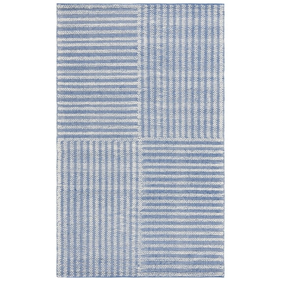 SAFAVIEH Natura Wayra Striped Area Rug, Ivory/Blue, 3' x 5'