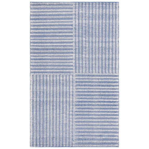 SAFAVIEH Natura Wayra Striped Area Rug, Ivory/Blue, 5' x 8'