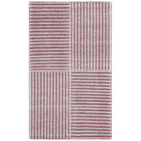 SAFAVIEH Natura Wayra Striped Area Rug, Ivory/Red, 3' x 5'
