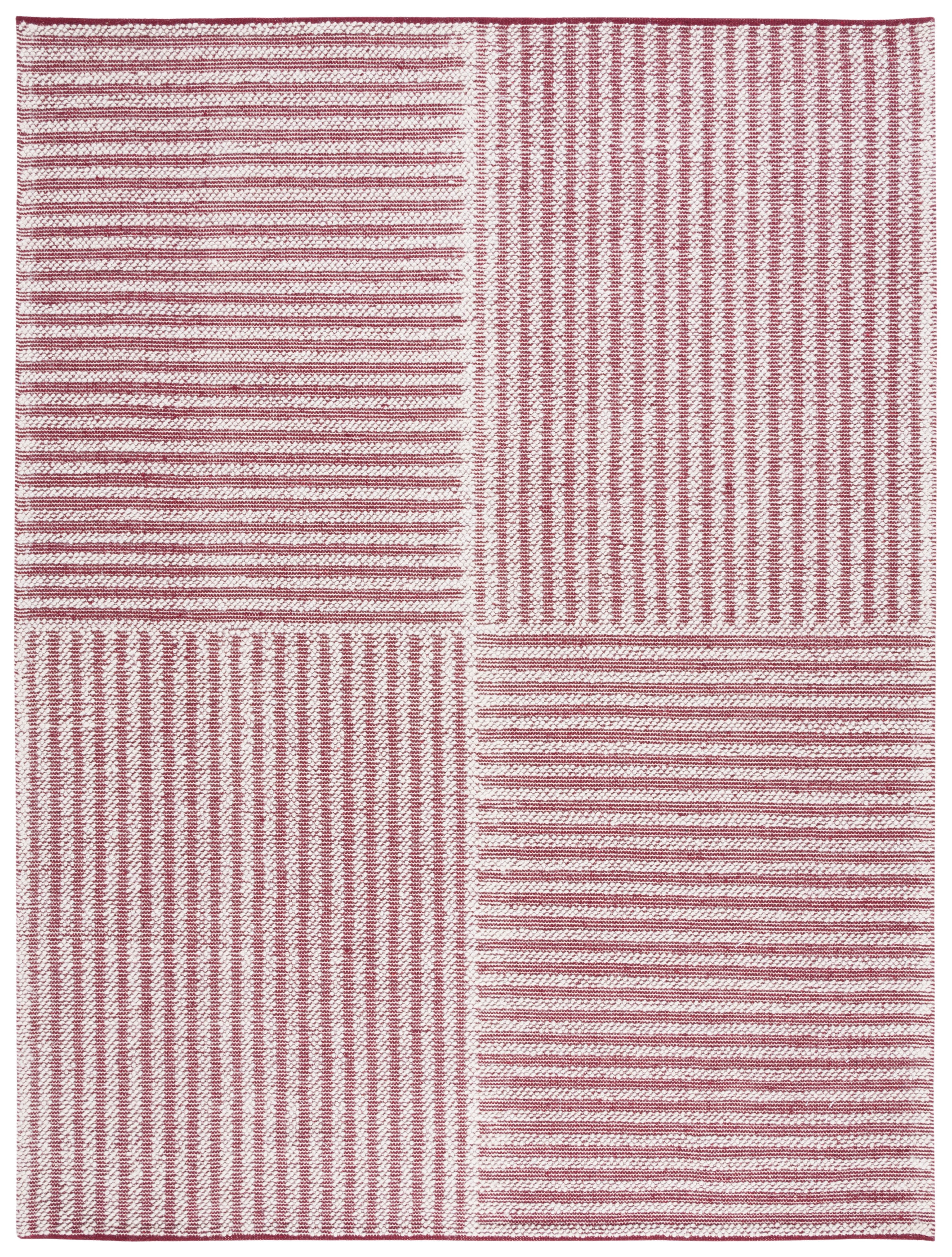SAFAVIEH Natura Wayra Striped Area Rug, Ivory/Red, 8' x 10'